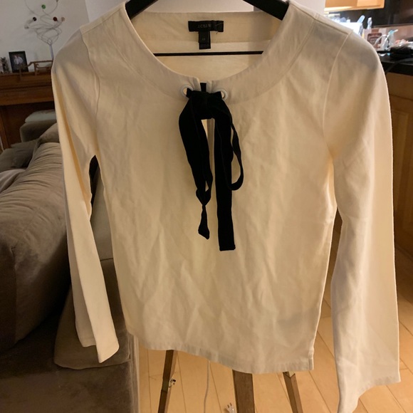 JCREW velvet Ivory Top NWT - Picture 1 of 6